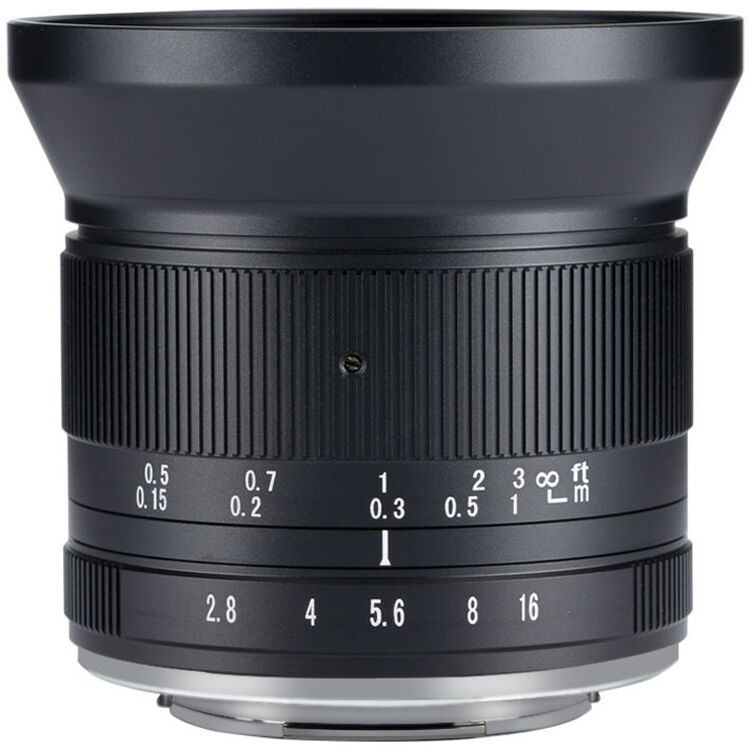 Lente 7Artisans 12mm f/2.8 Mark II - vista lateral