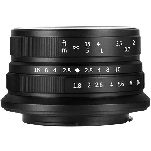 Lente 7Artisans 25mm f/1.8 (Negro) - vista lateral