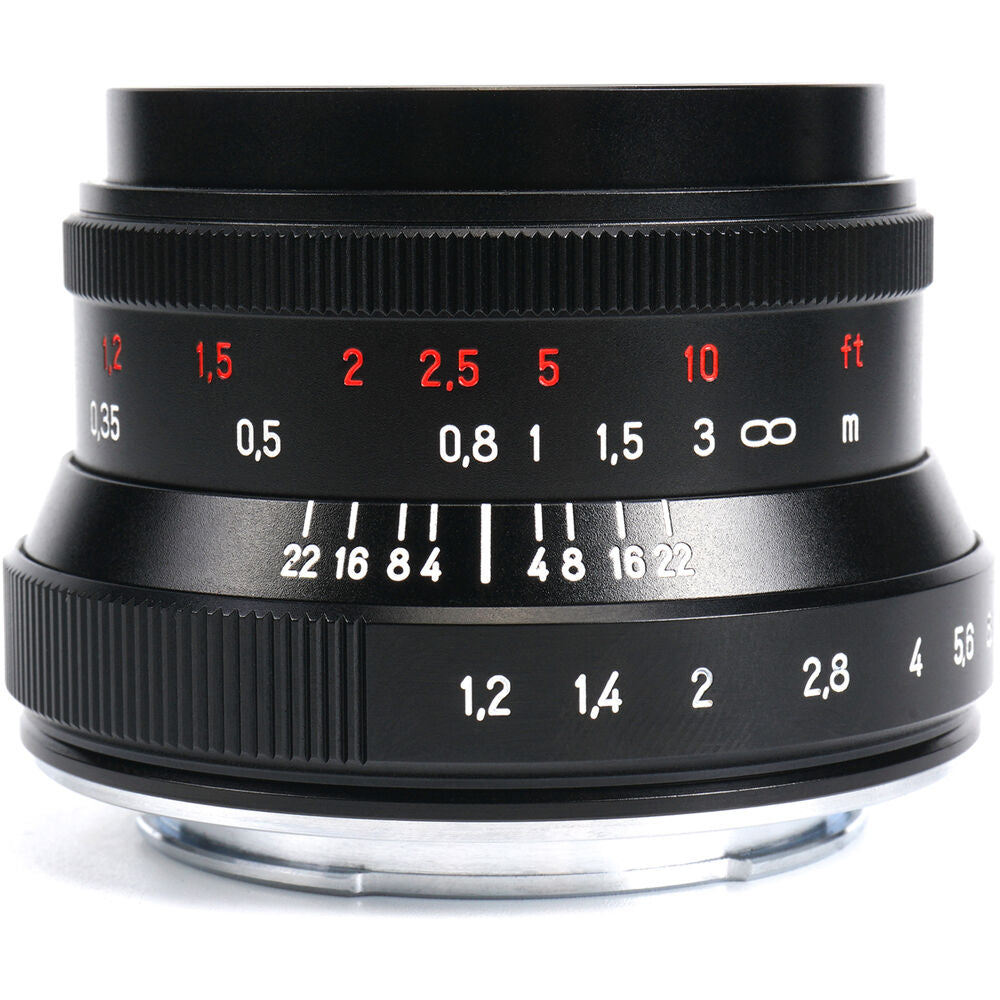 Lente 7Artisans 35mm f/1.2 Mark II - contenido de la caja