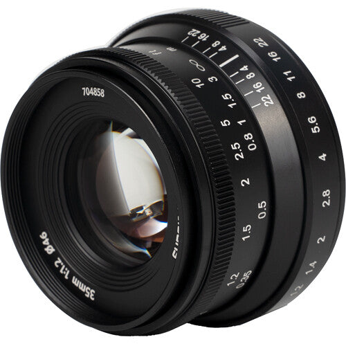 Lente 7Artisans 35mm f/1.2 Mark II (Negro) - vista trasera