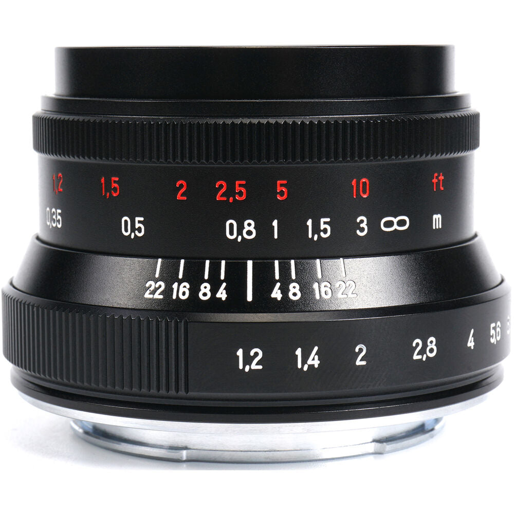 Lente 7Artisans 35mm f/1.2 Mark II (Negro) - contenido de la caja