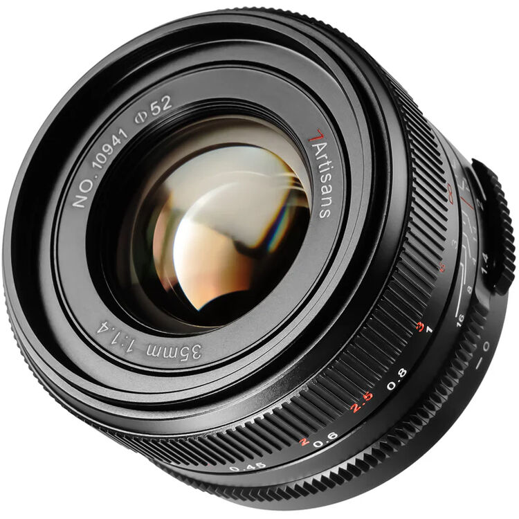 Lente 7Artisans 35mm f/1.4 Mark III (Negro) - vista frontal