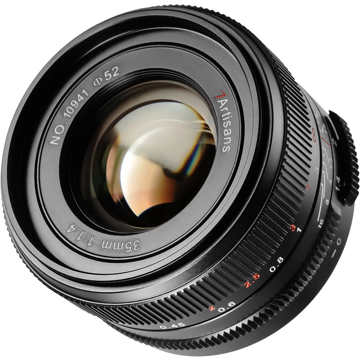 Lente 7Artisans 35mm f/1.4 Mark III (Negro) - vista frontal