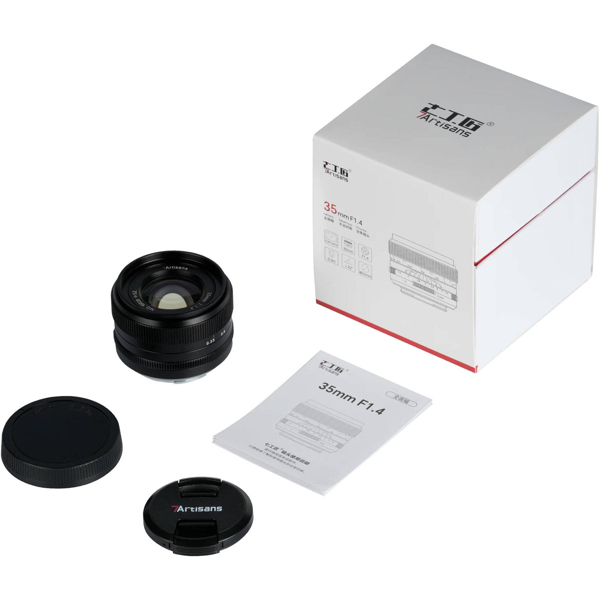 Lente 7Artisans 35mm f/1.4 Mark III (Negro) - vista trasera