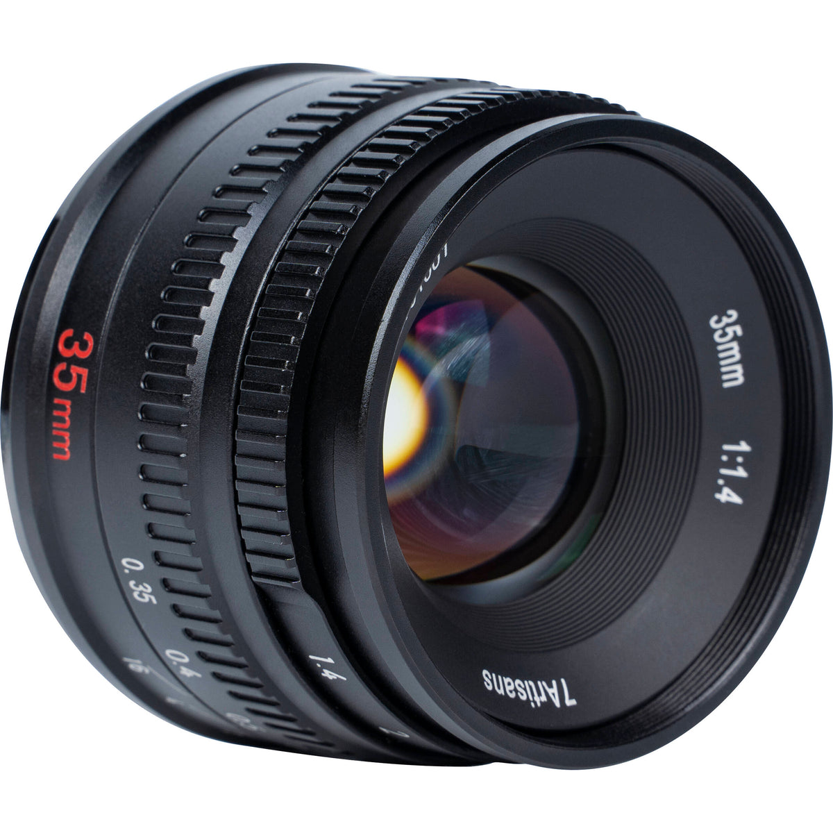 Lente 7Artisans 35mm f/1.4 (Negro) - vista frontal