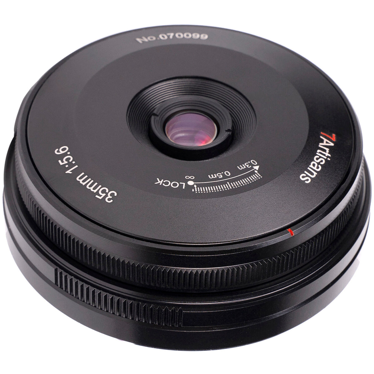 Lente 7Artisans 35mm f/5.6 Pancake (Negro) - vista principal