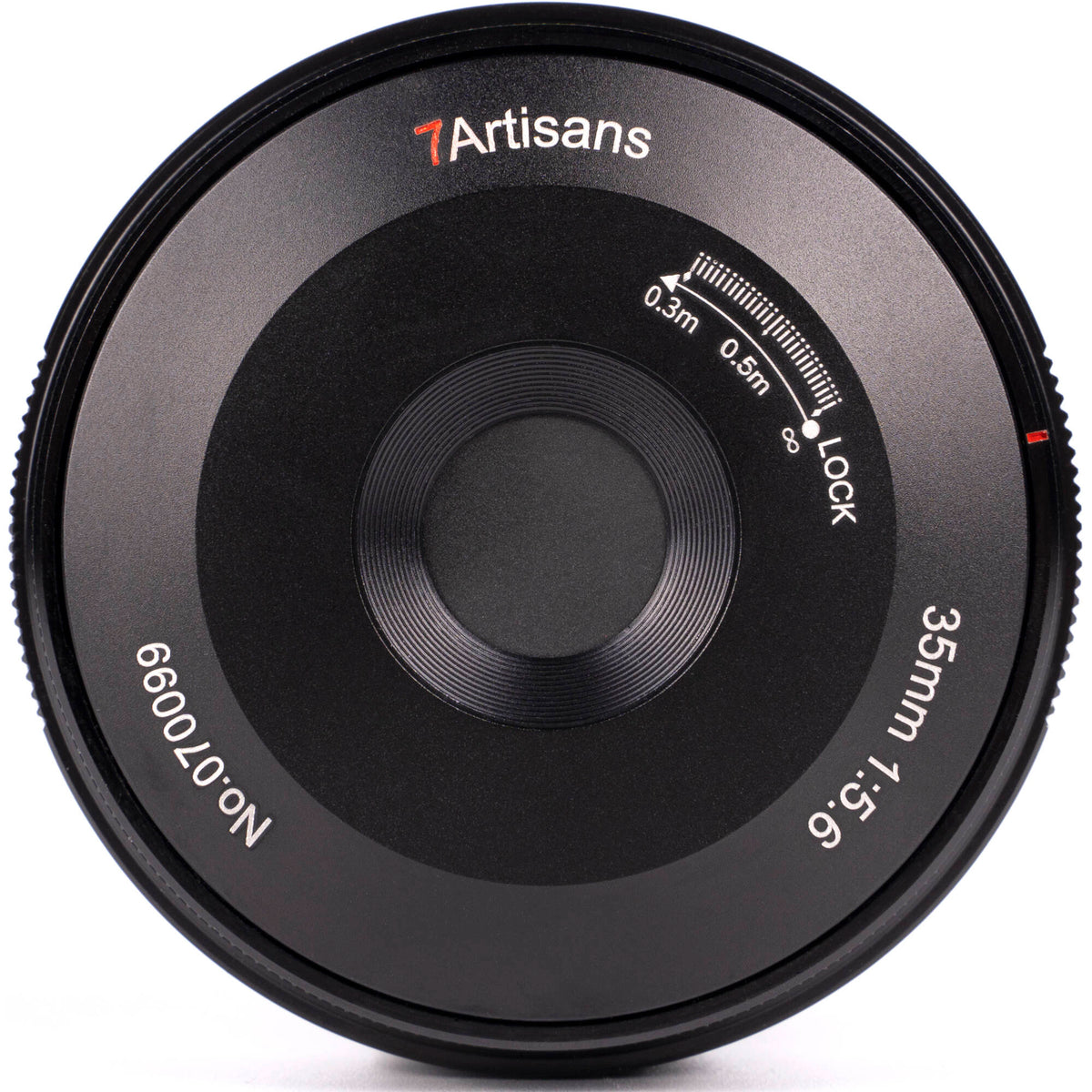 Lente 7Artisans 35mm f/5.6 Pancake (Negro) - vista trasera