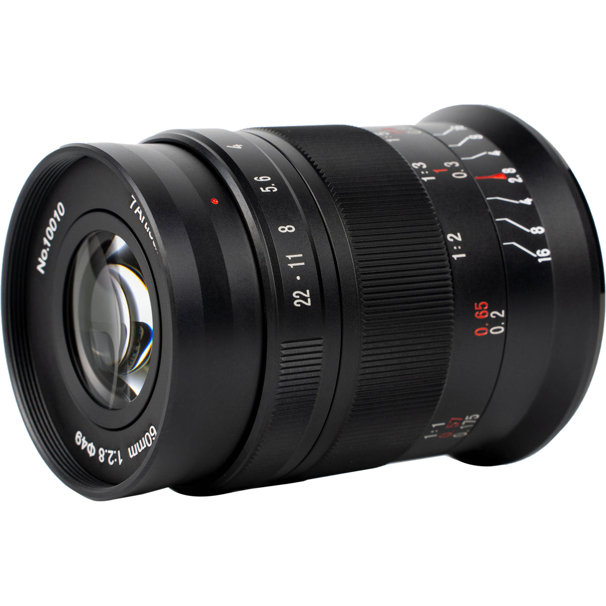 Lente 7Artisans 60mm f/2.8 Macro Mark II - vista frontal