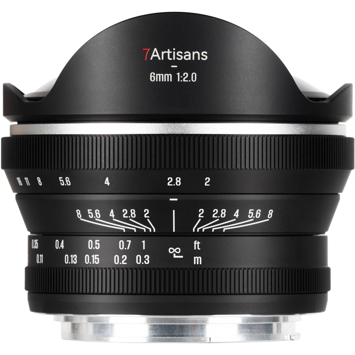 Lente 7Artisans 6mm f/2 Fisheye - vista principal