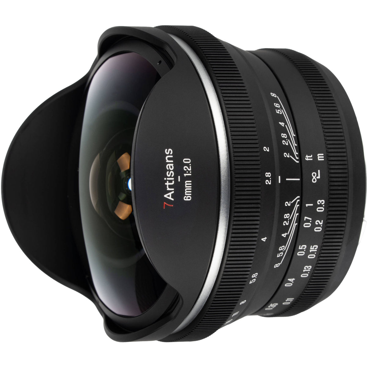 Lente 7Artisans 6mm f/2 Fisheye - vista trasera