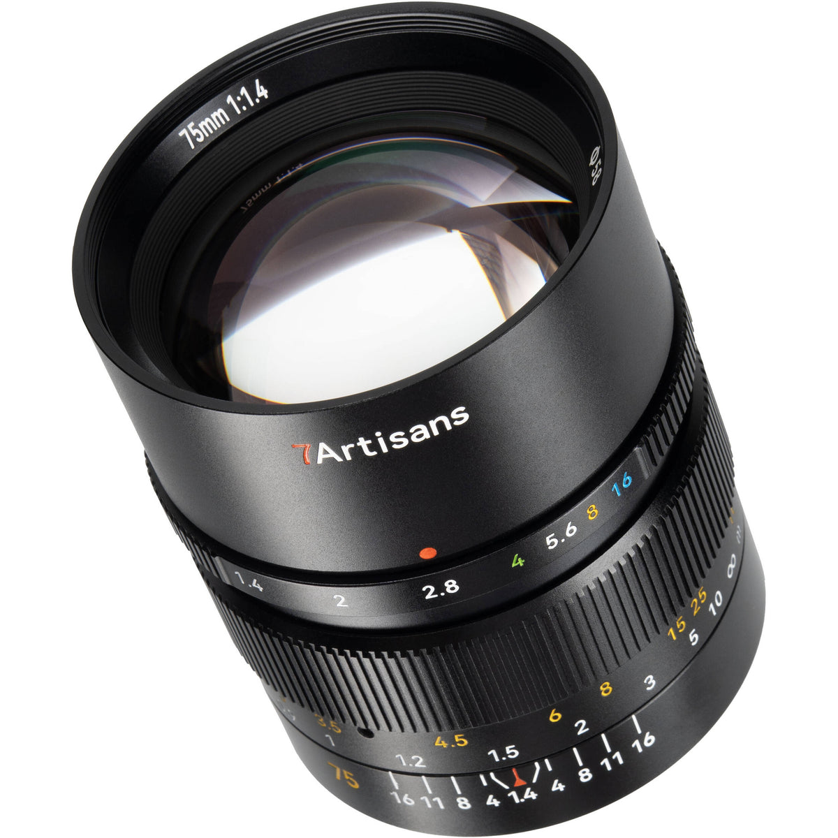 Lente 7Artisans 75mm f/1.4 - vista lateral