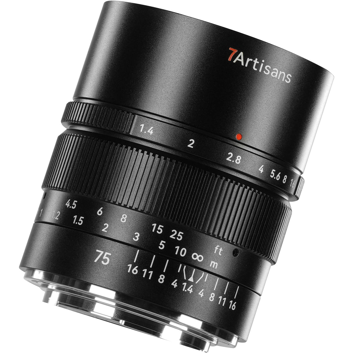 Lente 7Artisans 75mm f/1.4 - vista lateral