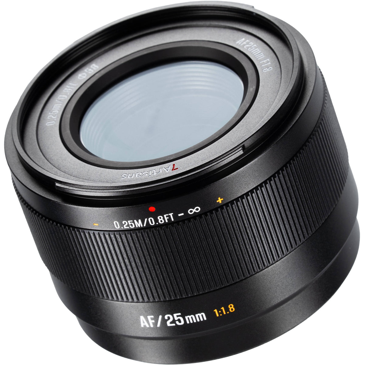 Lente 7Artisans Lite Series 25mm f/1.8 AF (Negro) - vista lateral