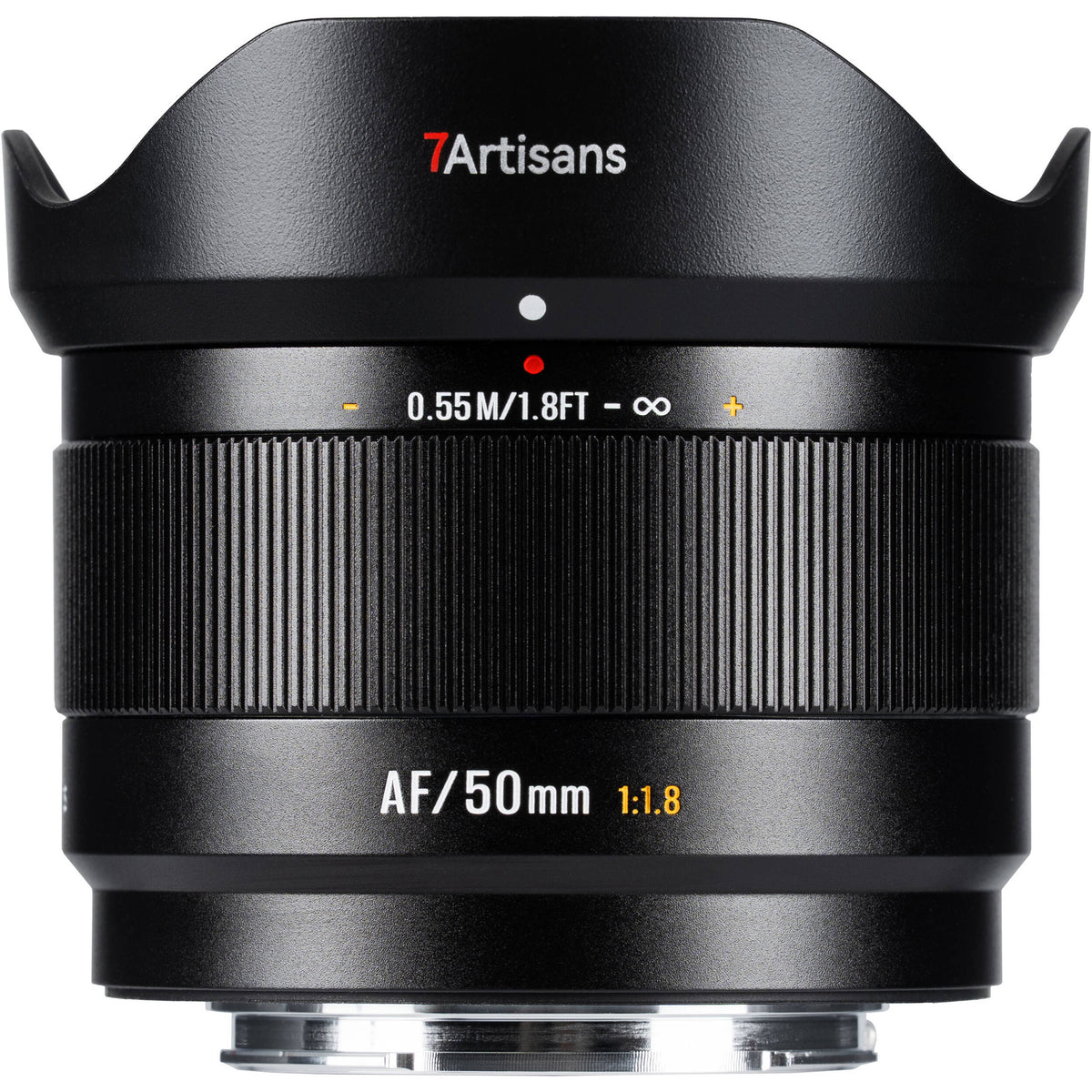 Lente 7Artisans Lite Series 50mm f/1.8 AF (Negro) - vista lateral