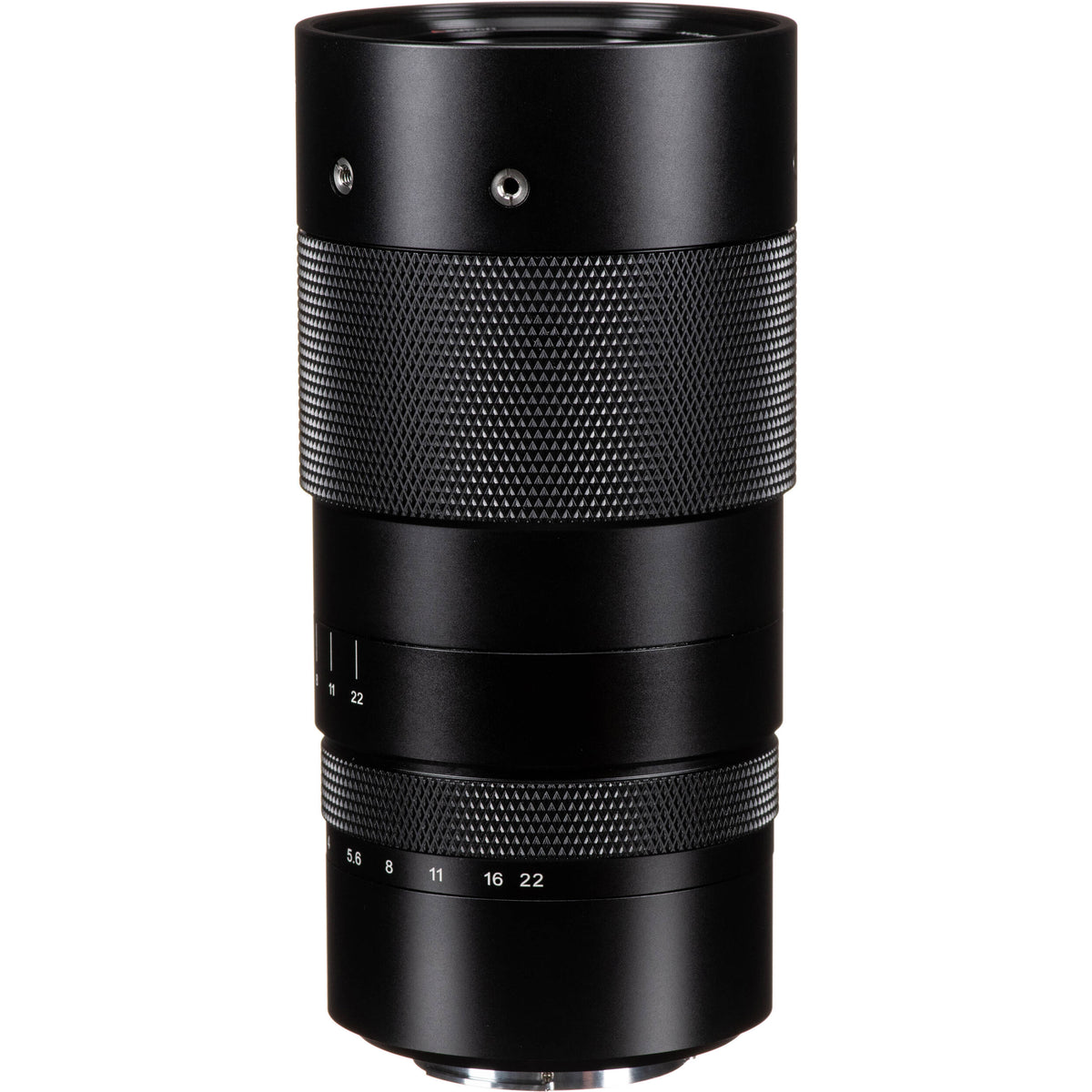 Lente AstrHori 120mm f/2.8 2X Macro (Plateado) - vista frontal