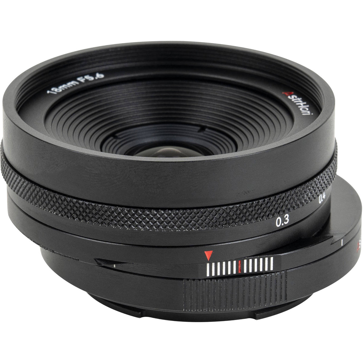Lente AstrHori 18mm f/5.6 Shift - vista lateral