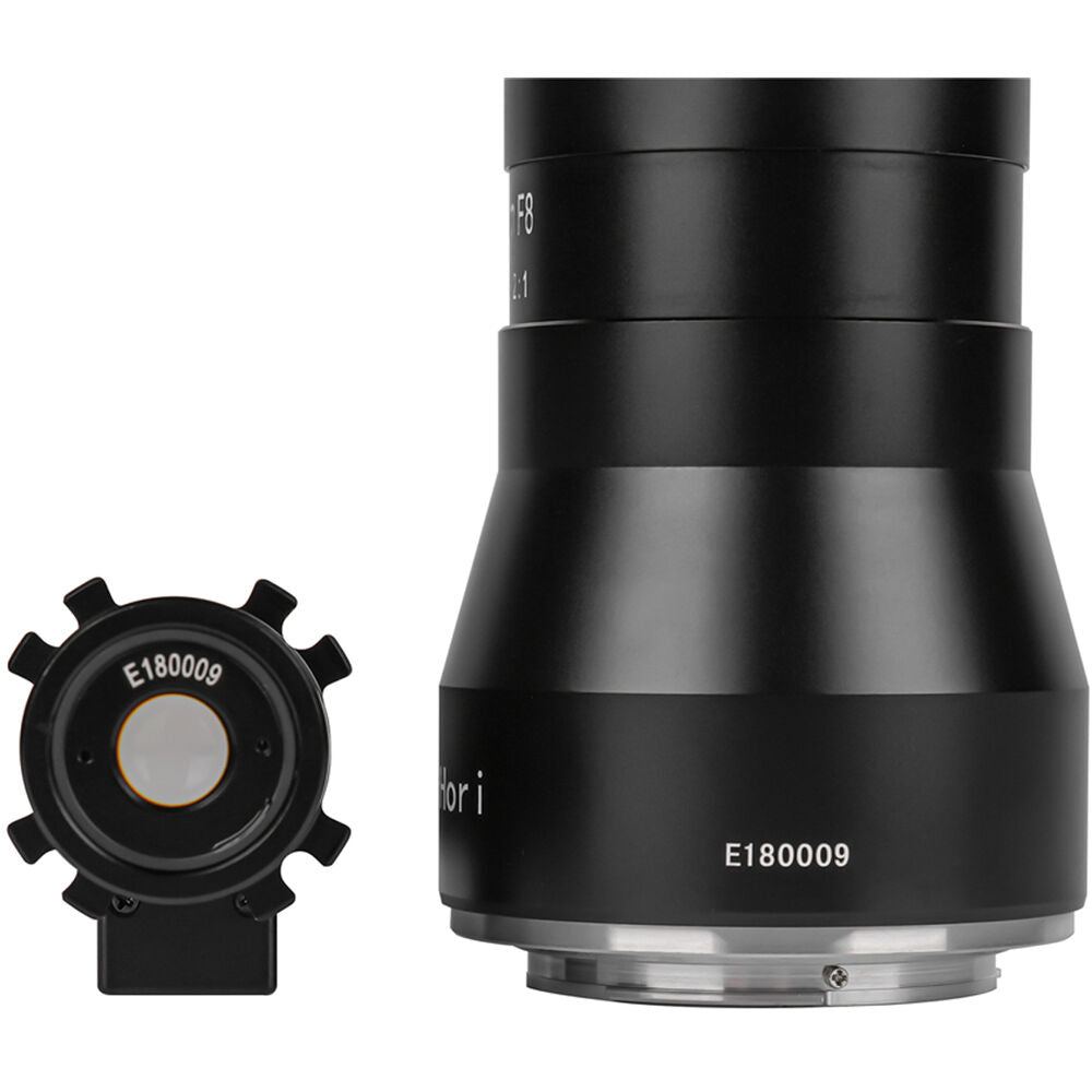 Lente AstrHori 18mm f/8 Macro Probe (90° View,) - puertos y conexiones
