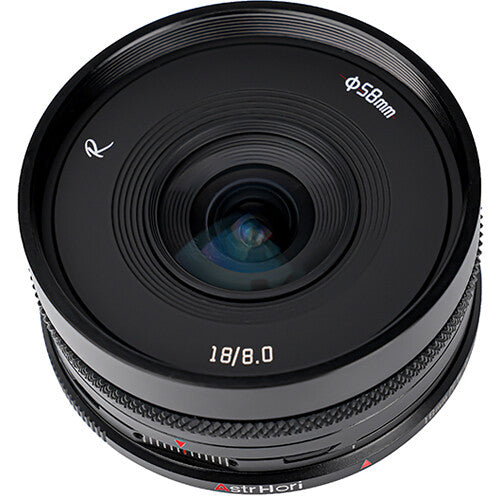 Lente AstrHori 18mm f/8 Shift (Negro) - vista lateral