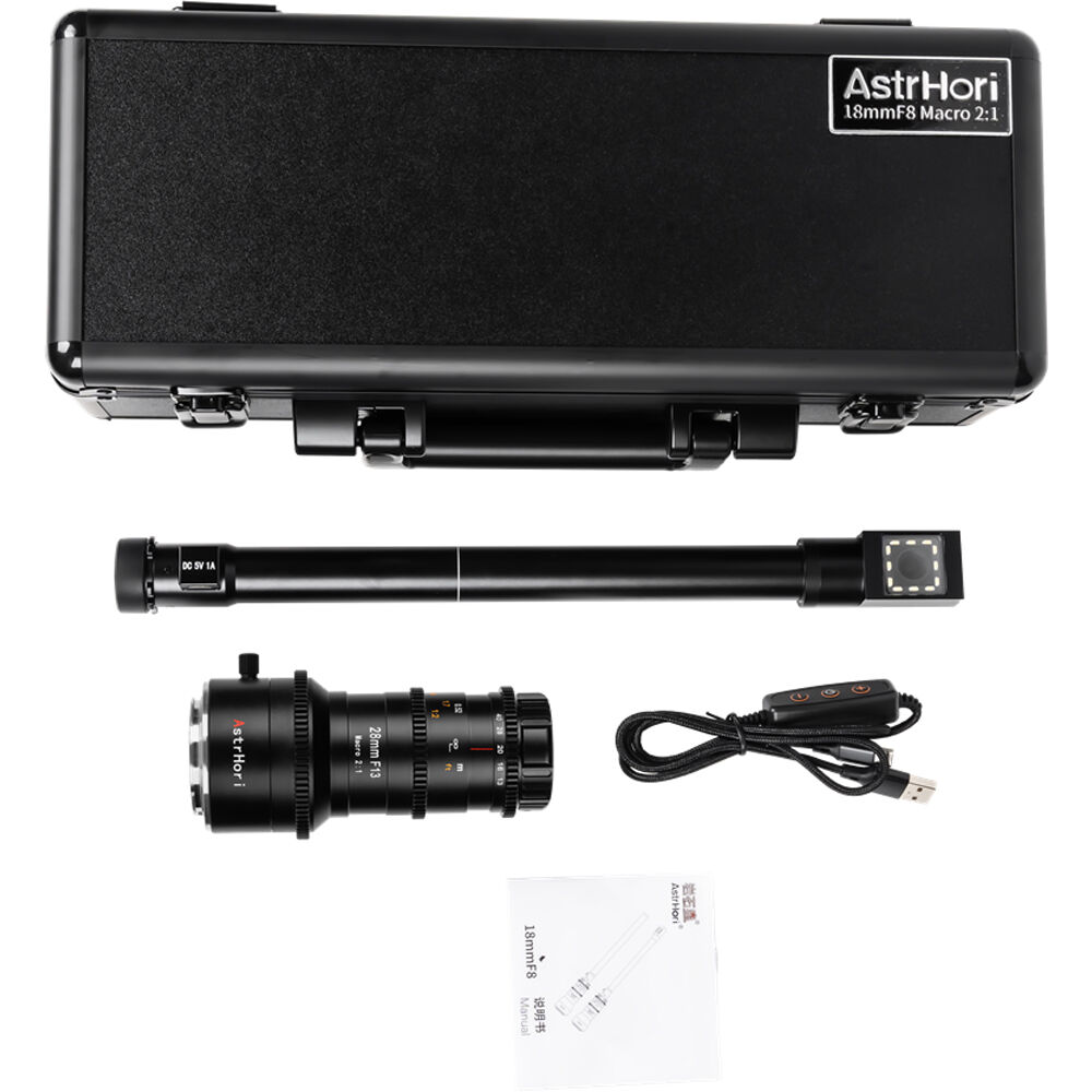 Lente AstrHori 28mm f/13 360° Rotating Macro Probe - vista trasera