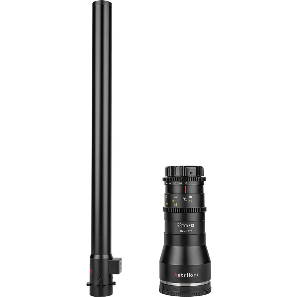 Lente AstrHori 28mm f/13 Macro Probe - vista frontal