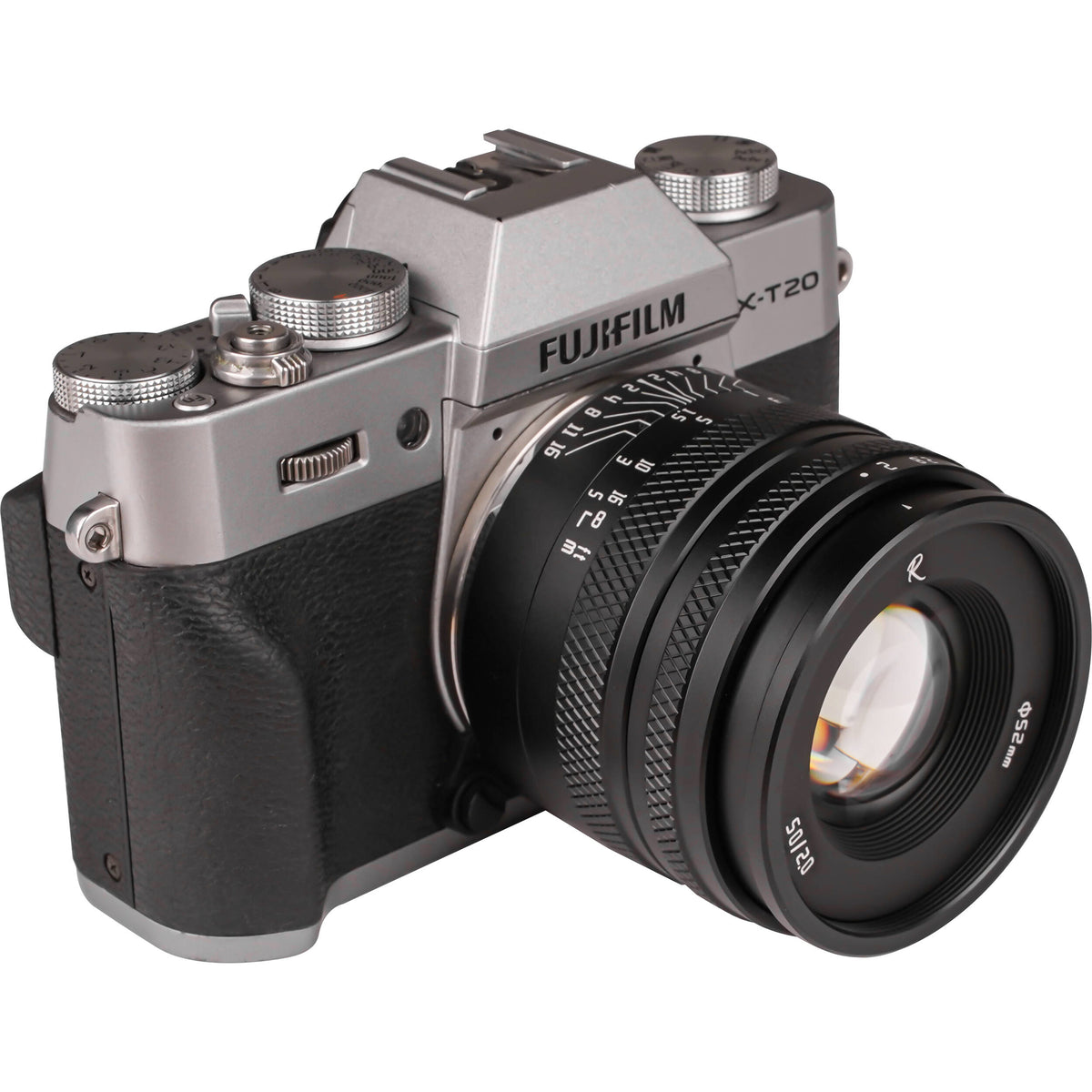 Lente AstrHori 50mm f/2 (Negro) - en uso