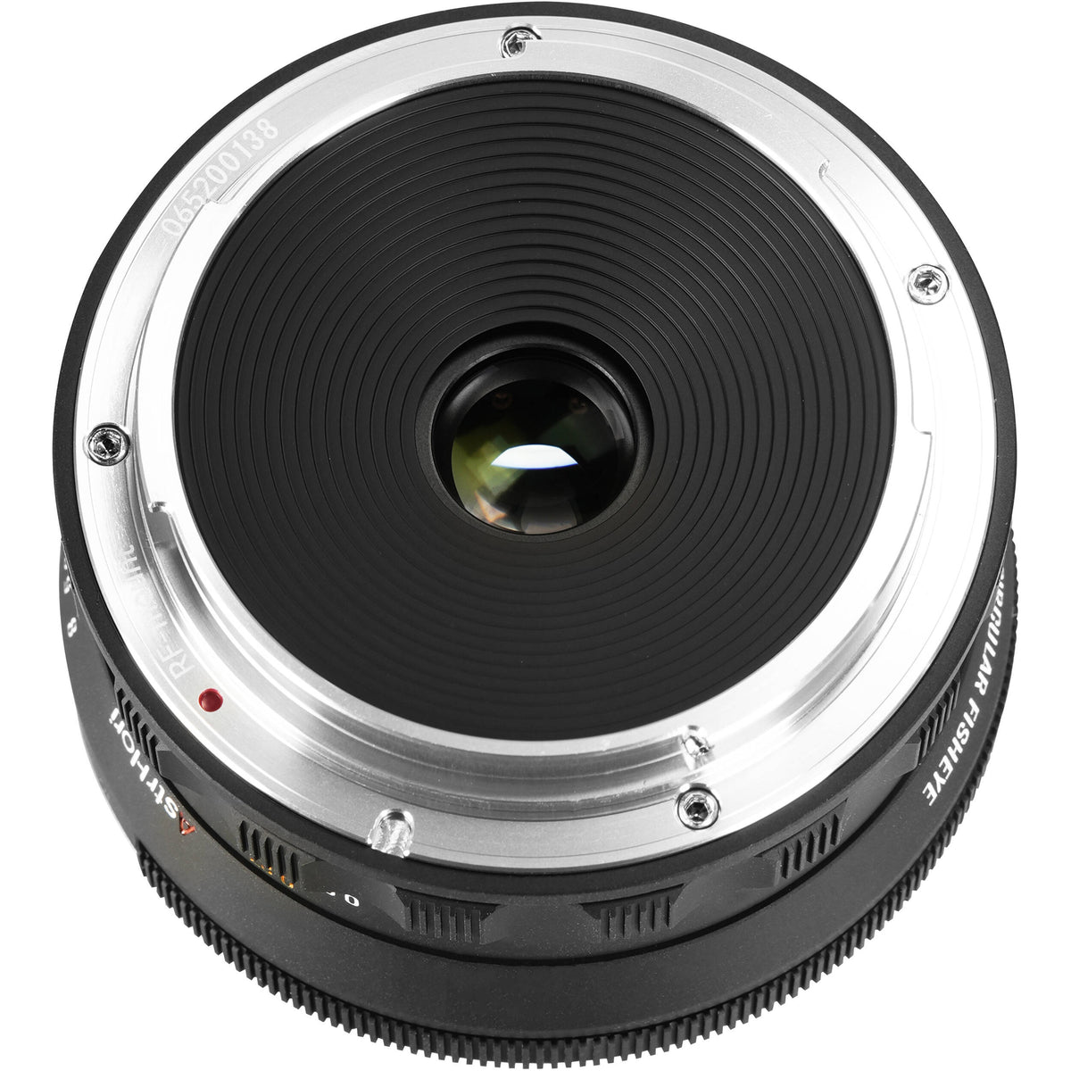 Lente AstrHori 6mm f/2.8 Fisheye - vista frontal