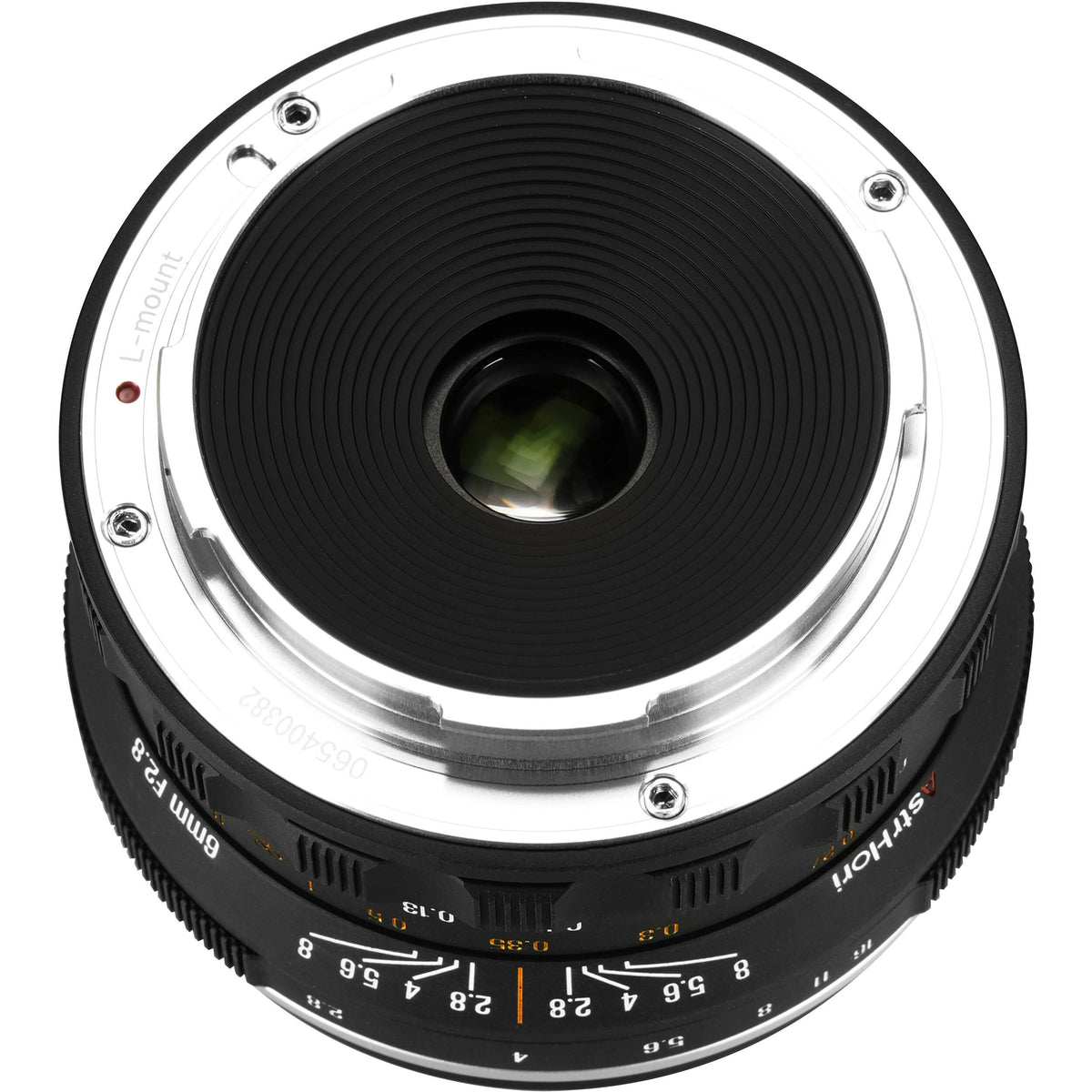 Lente AstrHori 6mm f/2.8 Fisheye - vista frontal