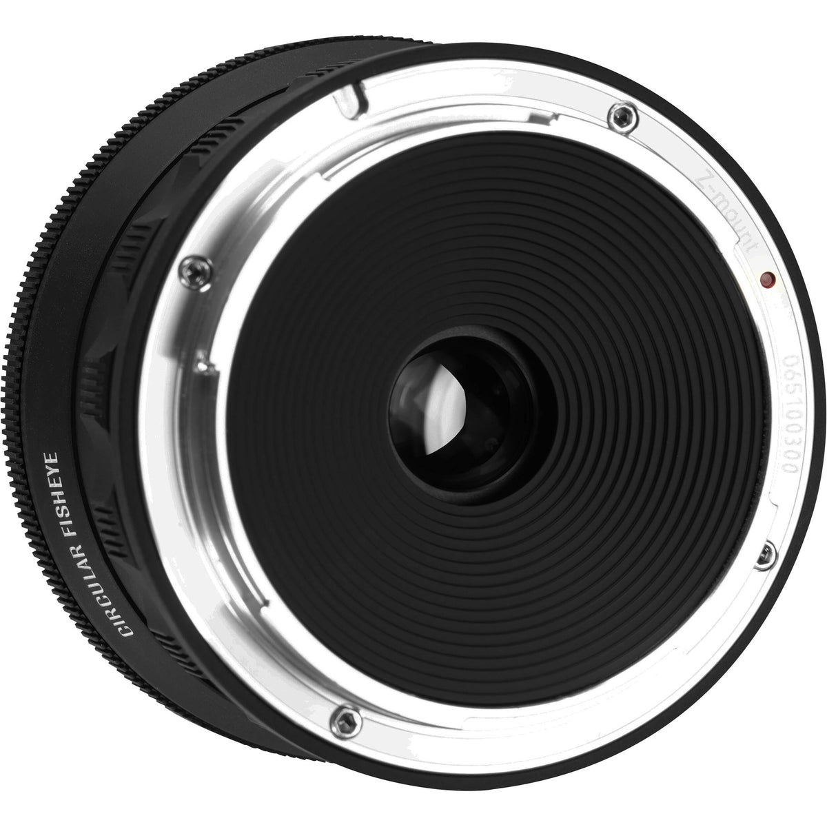 Lente AstrHori 6mm f/2.8 Fisheye - vista lateral
