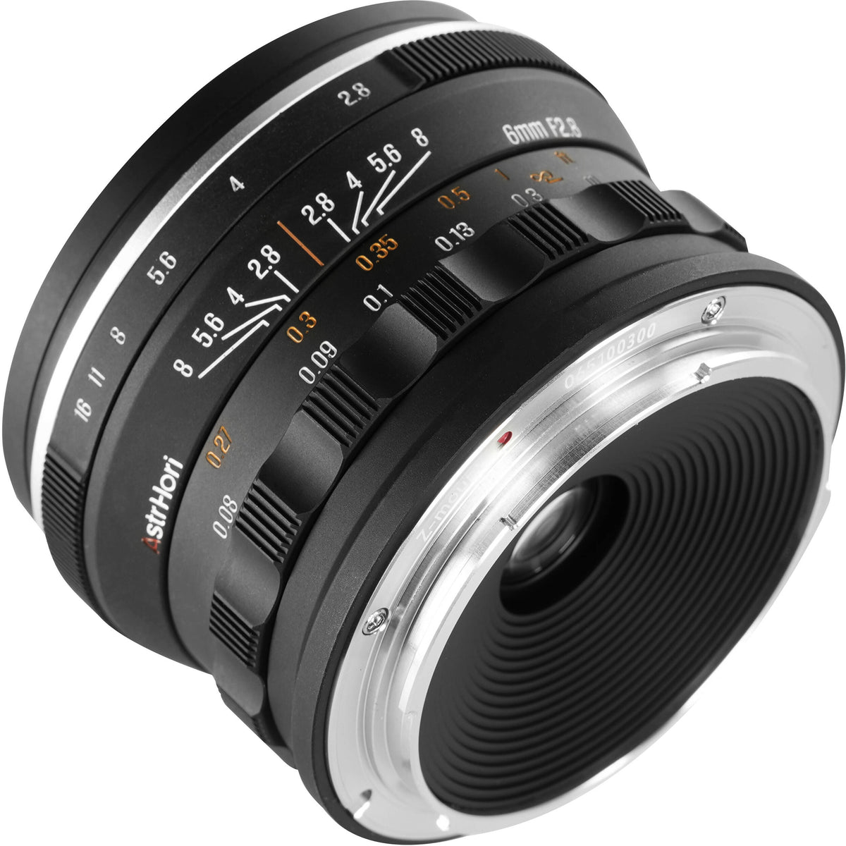 Lente AstrHori 6mm f/2.8 Fisheye - contenido de la caja