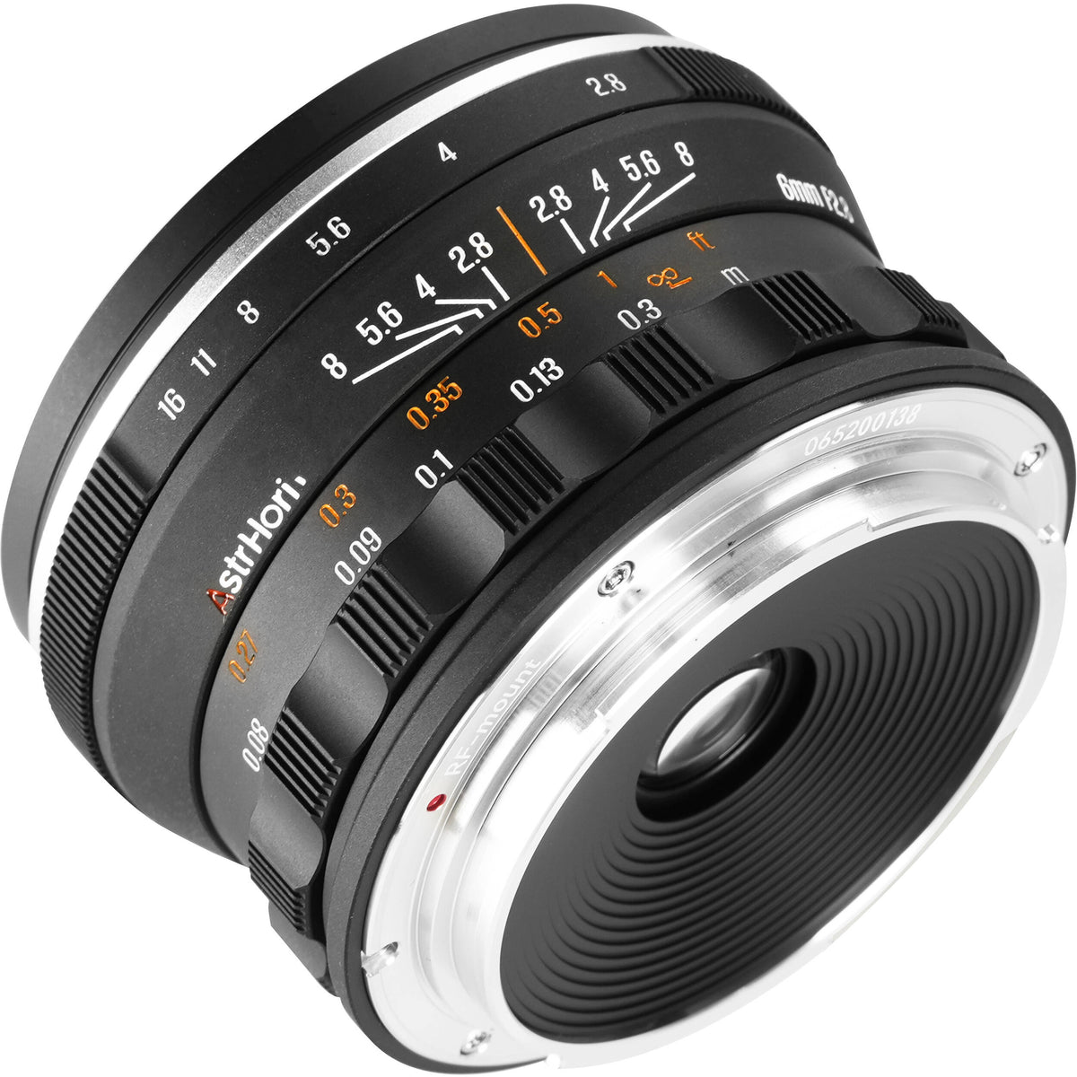 Lente AstrHori 6mm f/2.8 Fisheye - contenido de la caja