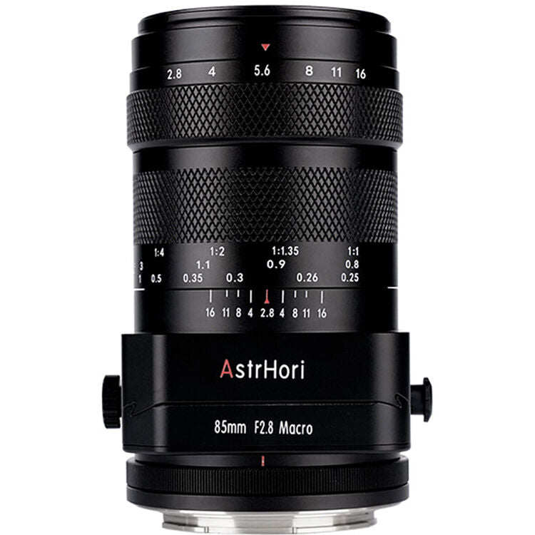 Lente AstrHori 85mm f/2.8 Macro Tilt (Plateado) - vista trasera