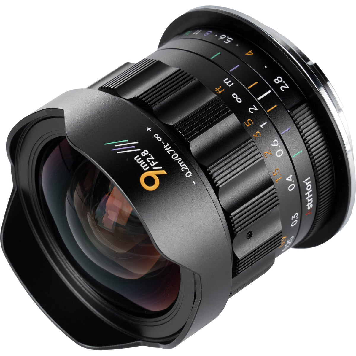 Lente AstrHori MF 9mm f/2.8 - vista trasera