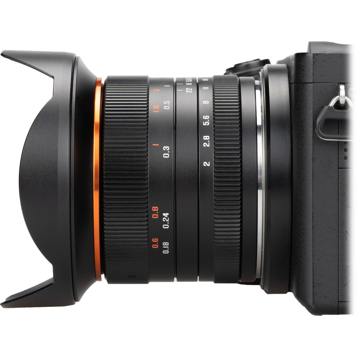 Lente Brightin Star 12mm f/2 III - vista trasera