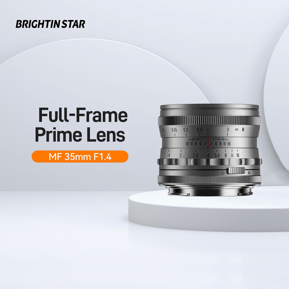 Lente Brightin Star 35mm f/1.4 (Plateado) - vista trasera
