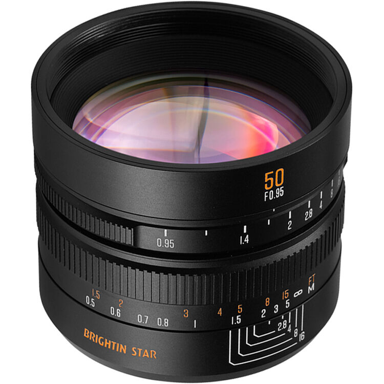 Lente Brightin Star 50mm f/0.95 (Negro) - vista frontal