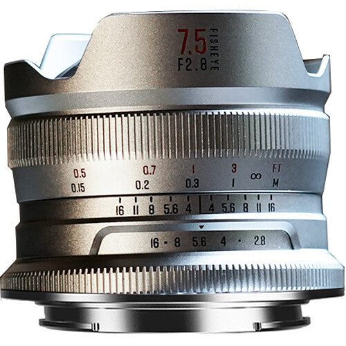 Lente Brightin Star 7.5mm f/2.8 Fisheye (Plateado) - vista principal