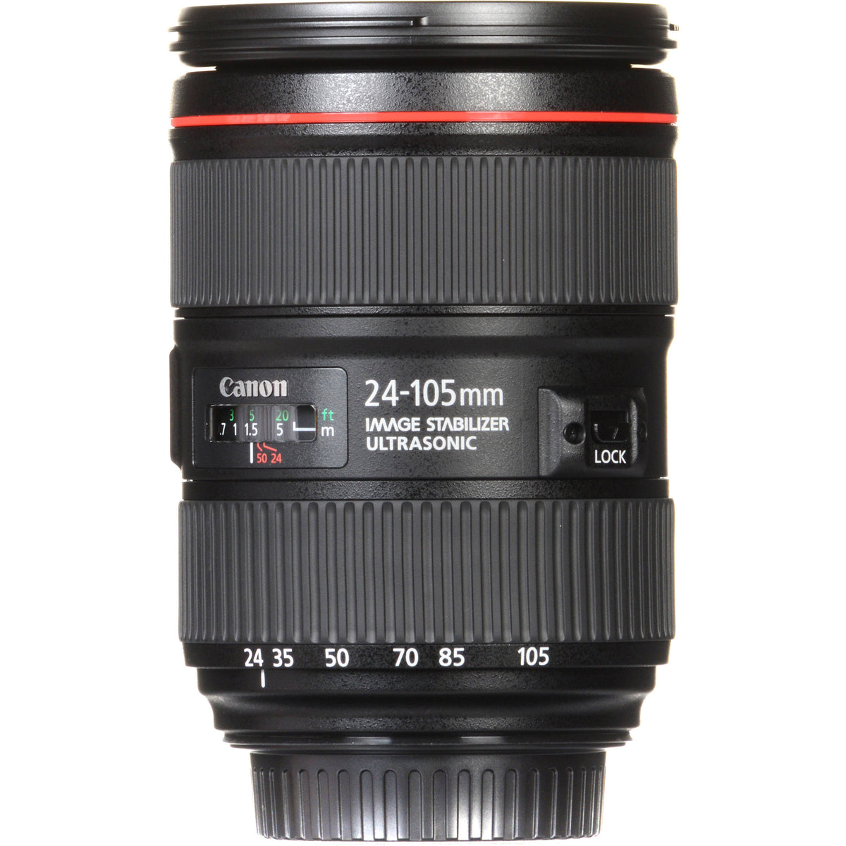 Lente Canon EF 24-105mm f/4L IS II USM - contenido de la caja