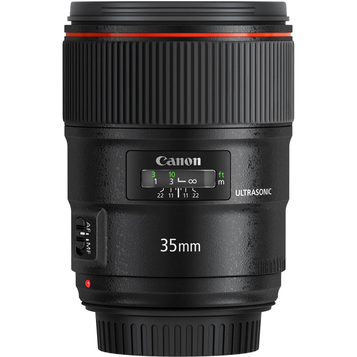 Lente Canon EF 35mm f/1.4L II USM - vista lateral