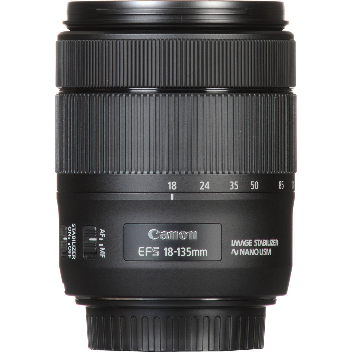 Lente Canon EF-S 18-135mm f/3.5-5.6 IS USM - contenido de la caja