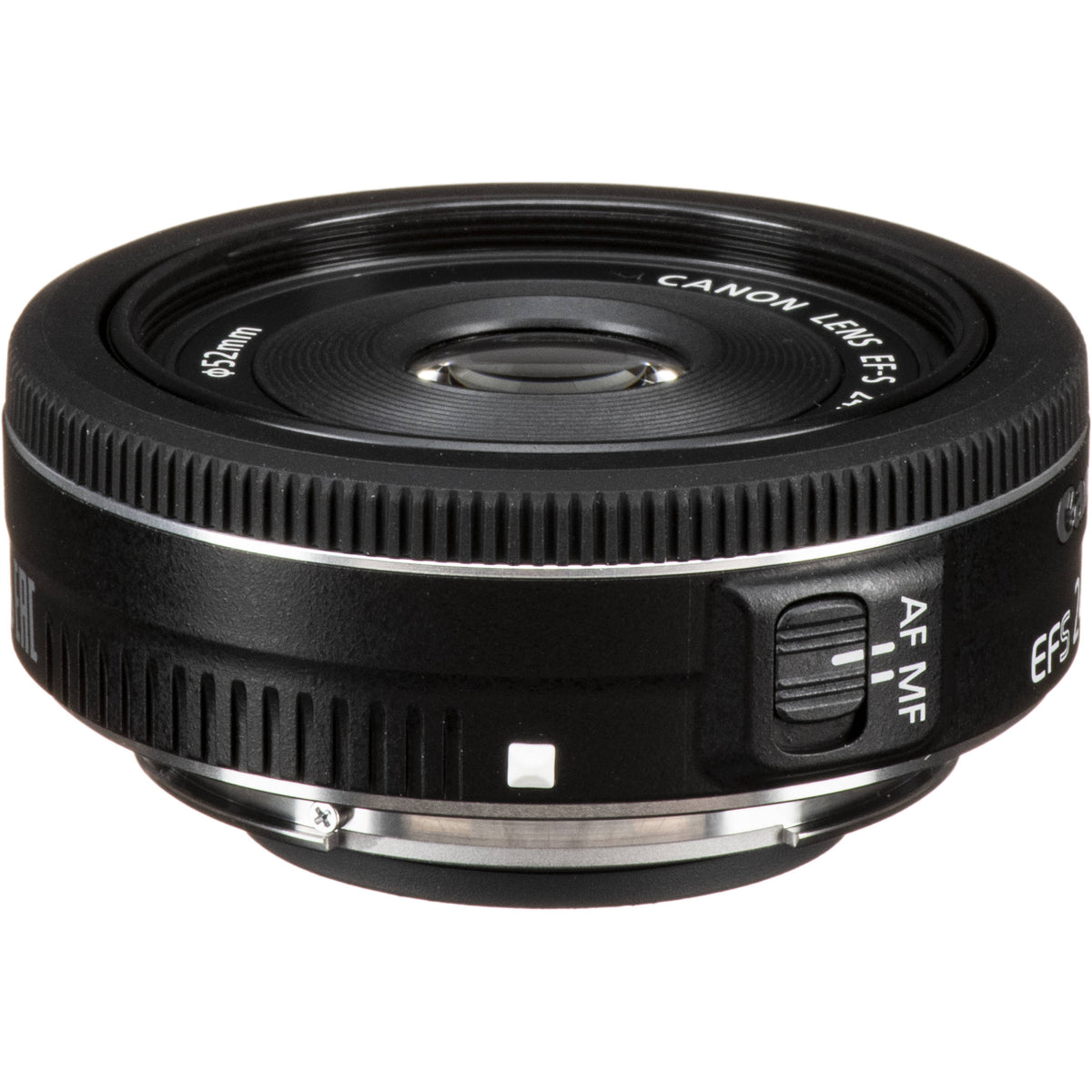 Lente Canon EF-S 24mm f/2.8 STM - vista lateral