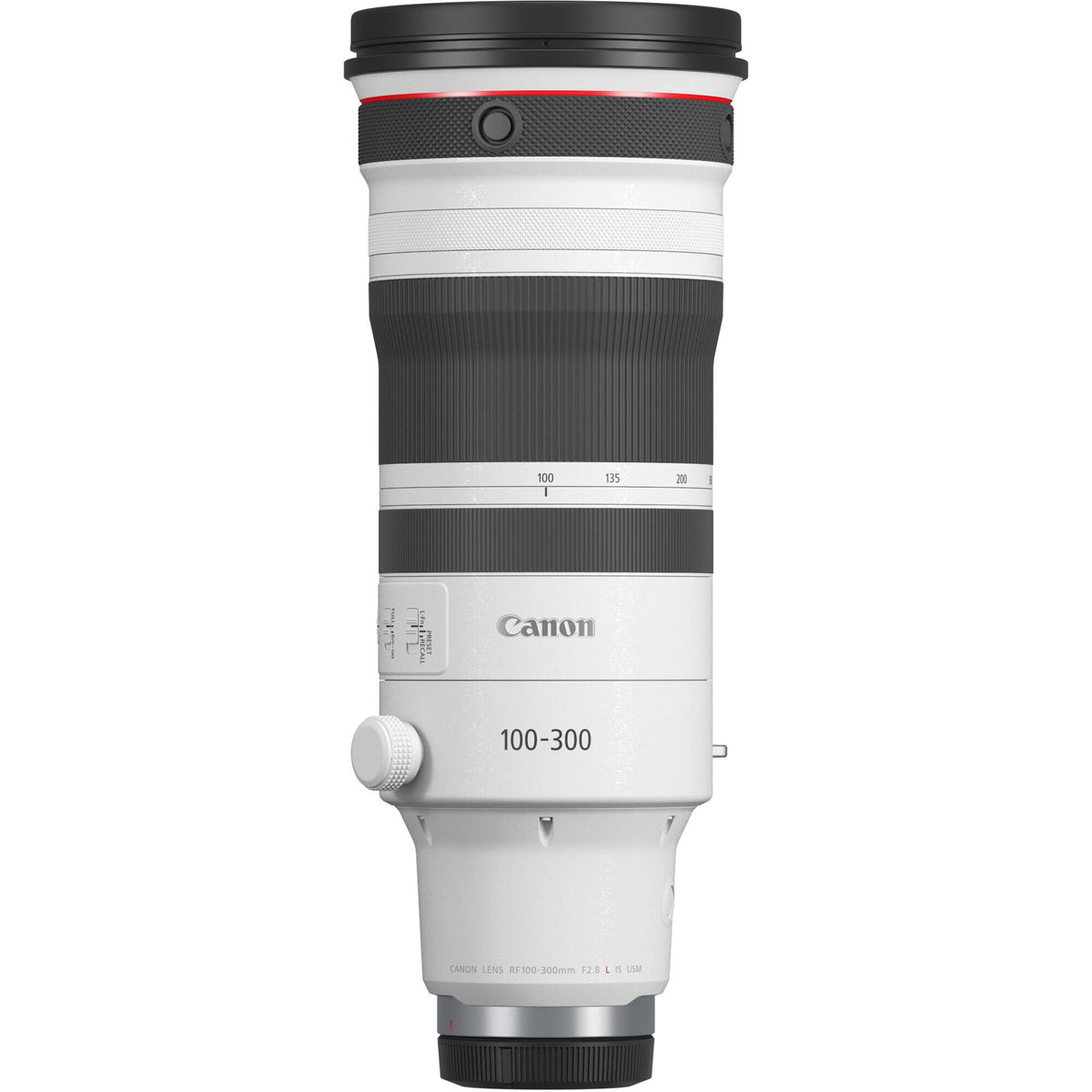 Lente Canon RF 100-300mm f/2.8 L IS USM - vista lateral