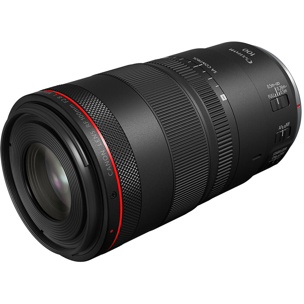 Lente Canon RF 100mm f/2.8 L Macro IS USM - vista frontal
