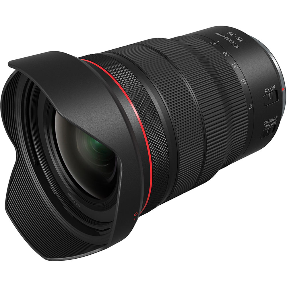 Lente Canon RF 15-35mm f/2.8 L IS USM - vista frontal