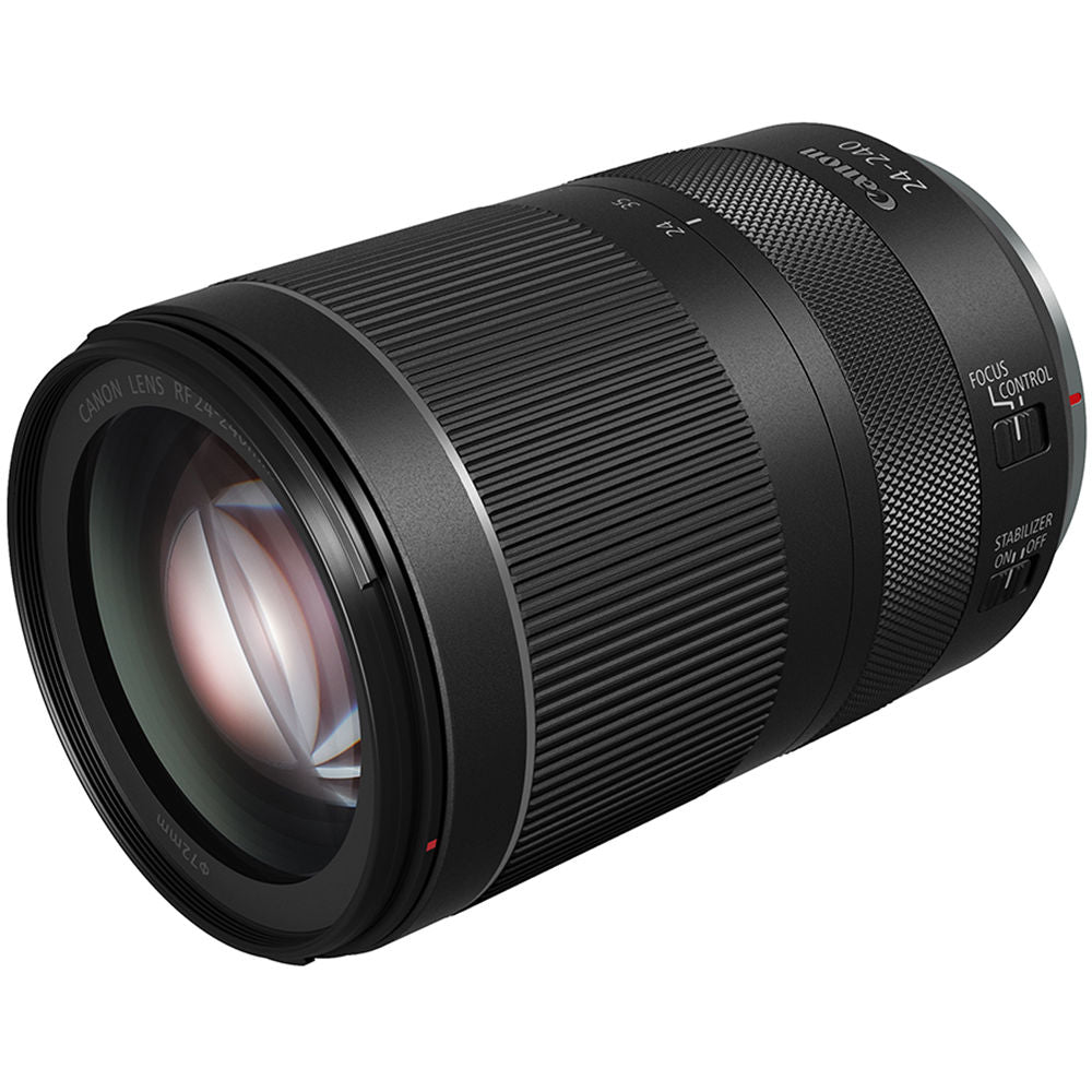 Lente Canon RF 24-240mm f/4-6.3 IS USM - vista lateral