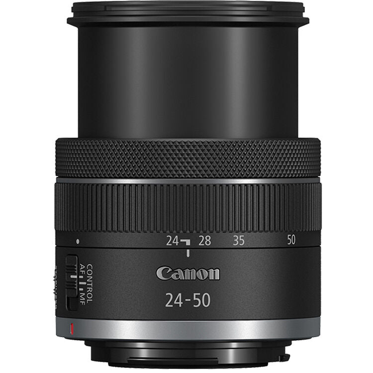 Lente Canon RF 24-50mm f/4.5-6.3 IS STM - vista lateral