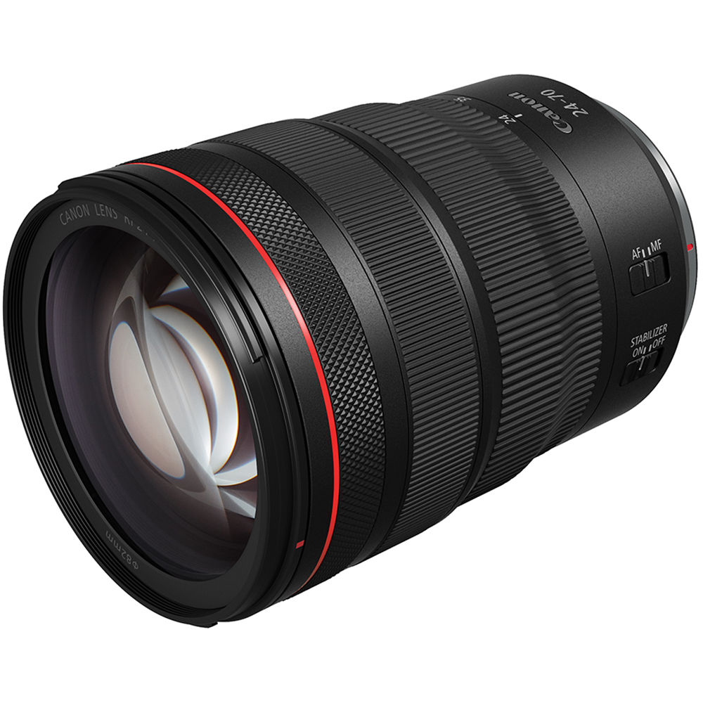 Lente Canon RF 24-70mm f/2.8 L IS USM - vista lateral