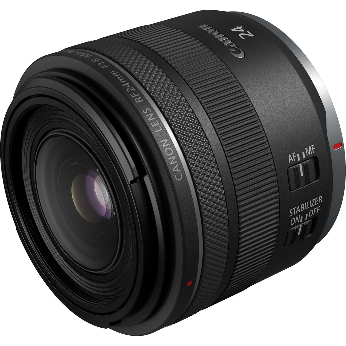 Lente Canon RF 24mm f/1.8 Macro IS STM - vista lateral