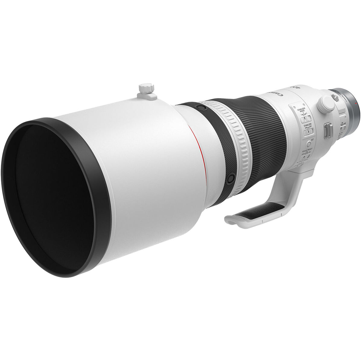 Lente Canon RF 400mm f/2.8 L IS USM - vista lateral