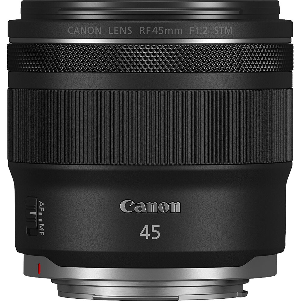 Lente Canon RF 45mm f/1.2 STM - vista frontal