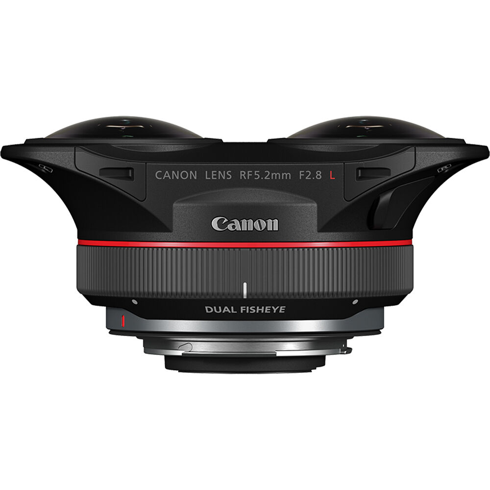 Lente Canon RF 5.2mm f/2.8 L Dual Fisheye 3D VR - vista trasera